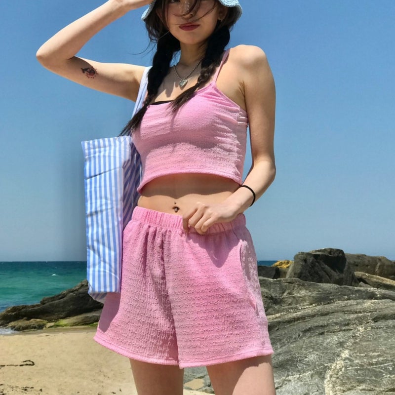 2024 South Korea Ins Style Light Luxury Simple Solid Color Three-Piece Bikini Small Fragrance Style Conservative Split Swimsuit For Women - Image 2